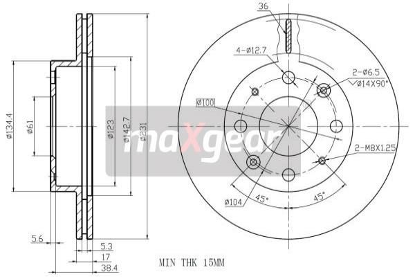 MAXGEAR Piduriketas 19-0926