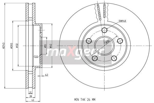 MAXGEAR Piduriketas 19-1241