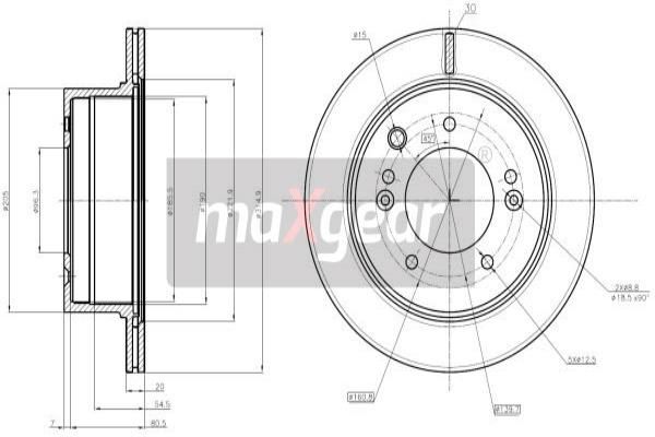 MAXGEAR Тормозной диск 19-1865