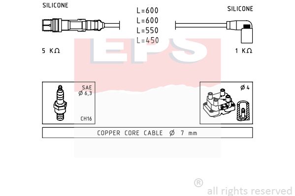 MDR Комплект проводов зажигания EPS-1499 248