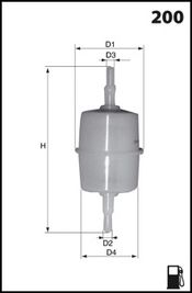 MECAFILTER Топливный фильтр ELE3592