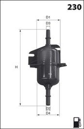 MECAFILTER Топливный фильтр ELE6021