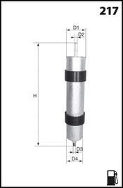 MECAFILTER Топливный фильтр ELE6026