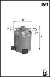 MECAFILTER Топливный фильтр ELG5345