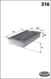 MECAFILTER Õhufilter ELP3337