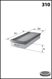 MECAFILTER Воздушный фильтр ELP9403