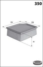 MECAFILTER Воздушный фильтр ELP9455