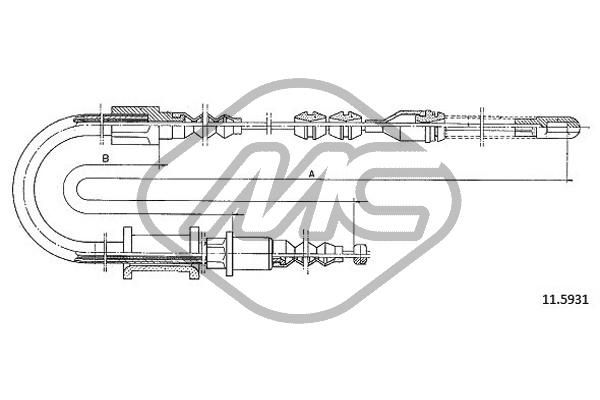 METALCAUCHO Tross,seisupidur 82496