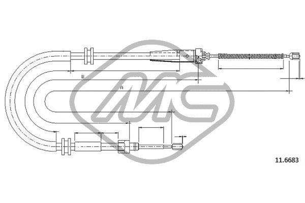 METALCAUCHO Tross,seisupidur 83116