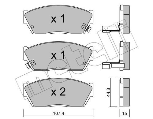 METELLI Piduriklotsi komplekt,ketaspidur 22-0054-2