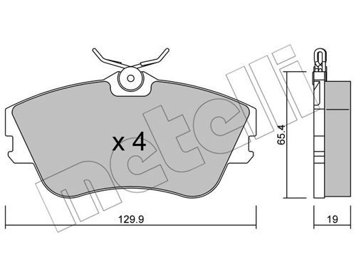 METELLI Piduriklotsi komplekt,ketaspidur 22-0164-0