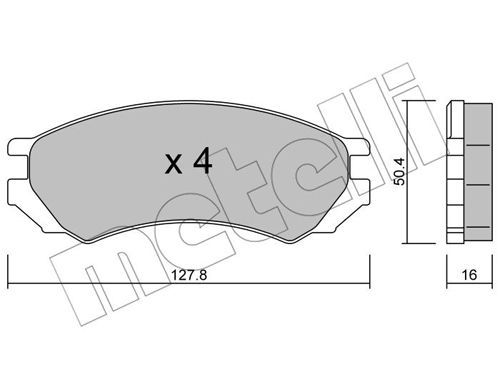 METELLI Комплект тормозных колодок, дисковый тормоз 22-0179-0