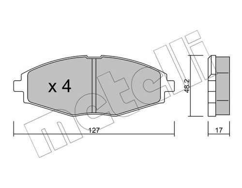 METELLI Piduriklotsi komplekt,ketaspidur 22-0293-0