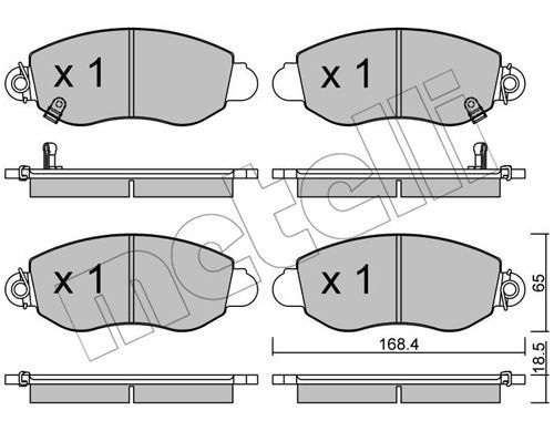 METELLI Piduriklotsi komplekt,ketaspidur 22-0320-0