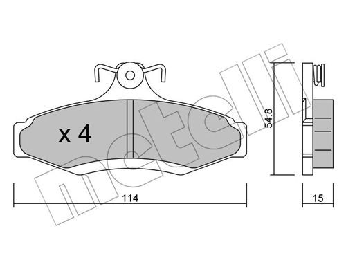 METELLI Piduriklotsi komplekt,ketaspidur 22-0369-0