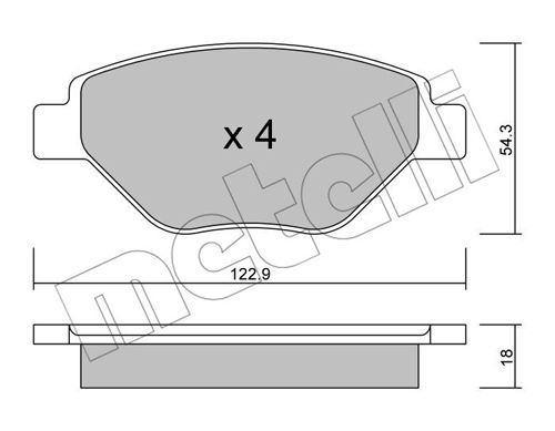 METELLI Piduriklotsi komplekt,ketaspidur 22-0543-0