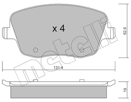 METELLI Piduriklotsi komplekt,ketaspidur 22-0547-0