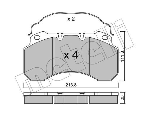 METELLI Piduriklotsi komplekt,ketaspidur 22-0588-0