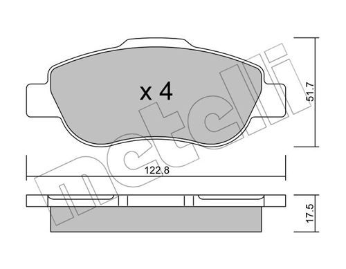 METELLI Piduriklotsi komplekt,ketaspidur 22-0638-0