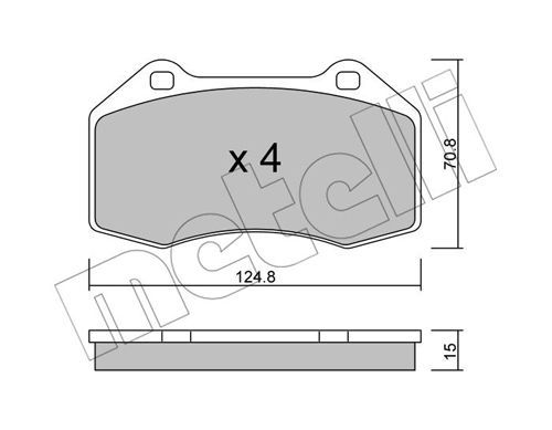 METELLI Piduriklotsi komplekt,ketaspidur 22-0651-0