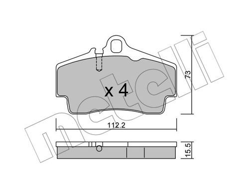 METELLI Комплект тормозных колодок, дисковый тормоз 22-0658-0