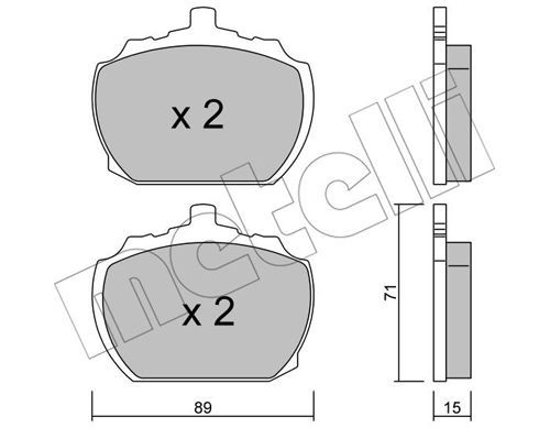 METELLI Piduriklotsi komplekt,ketaspidur 22-0678-0