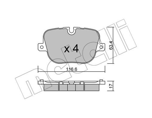 METELLI Piduriklotsi komplekt,ketaspidur 22-0837-0