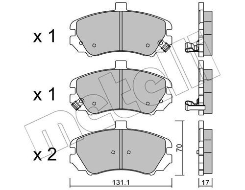 METELLI Piduriklotsi komplekt,ketaspidur 22-0884-0