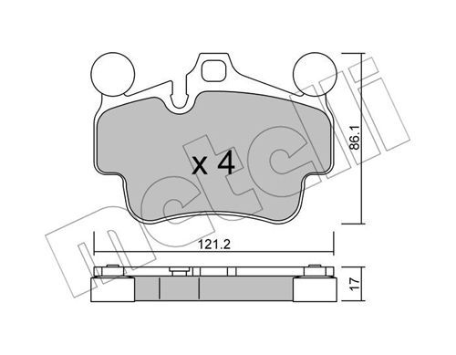 METELLI Piduriklotsi komplekt,ketaspidur 22-0892-0