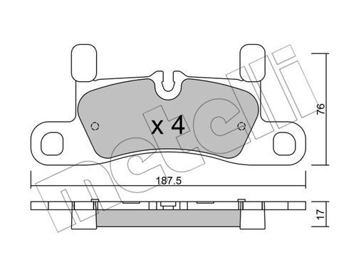 METELLI Piduriklotsi komplekt,ketaspidur 22-0958-3