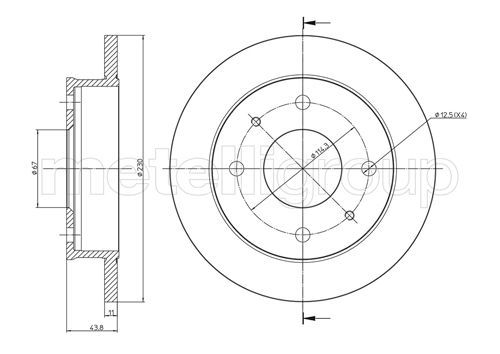 METELLI Тормозной диск 23-0594