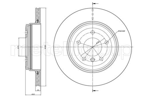 METELLI Тормозной диск 23-0815C