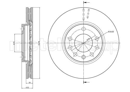 METELLI Тормозной диск 23-0877