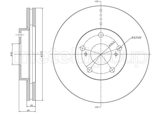 METELLI Тормозной диск 23-0979C