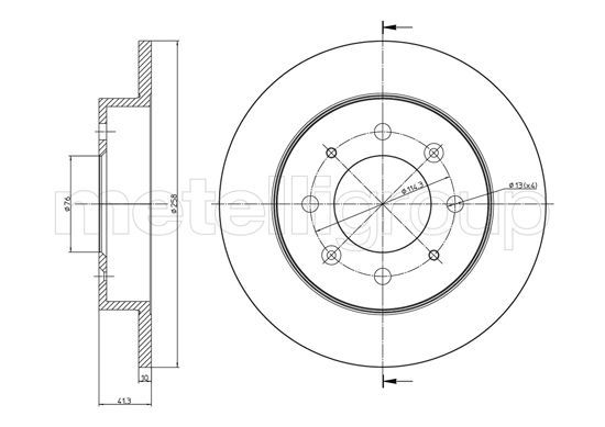 METELLI Тормозной диск 23-1122C