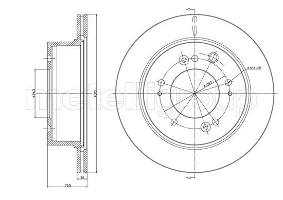 METELLI Тормозной диск 23-1344C