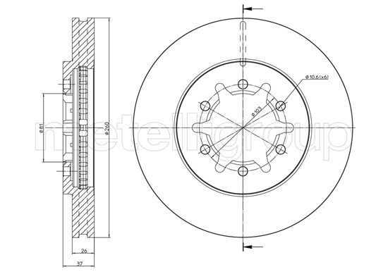 METELLI Тормозной диск 23-1571