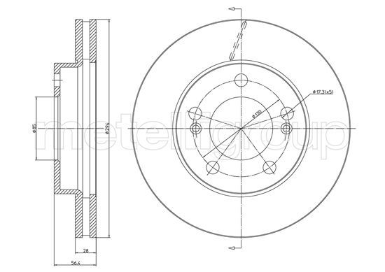 METELLI Тормозной диск 23-1645C