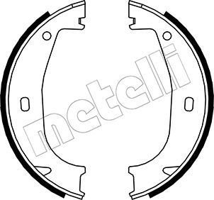 METELLI Комплект тормозных колодок, стояночная тормозная с 53-0016
