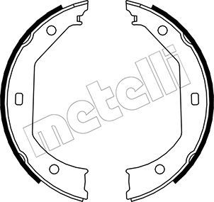 METELLI Комплект тормозных колодок, стояночная тормозная с 53-0017