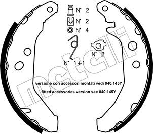 METELLI Комплект тормозных колодок 53-0117K