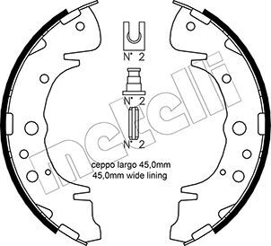 METELLI Piduriklotside komplekt 53-0172