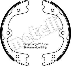 METELLI Piduriklotside komplekt,seisupidur 53-0298