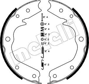 METELLI Piduriklotside komplekt,seisupidur 53-0315K