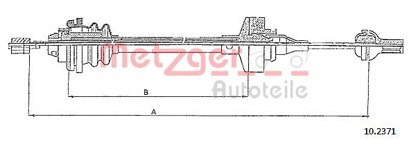 METZGER Трос, управление сцеплением 10.2371