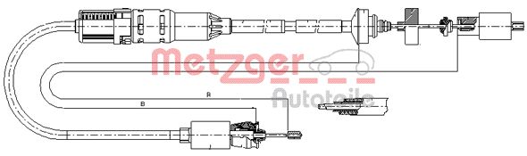 METZGER Трос, управление сцеплением 10.2967