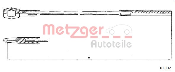 METZGER Трос, управление сцеплением 10.302
