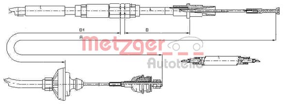 METZGER Трос, управление сцеплением 10.3149