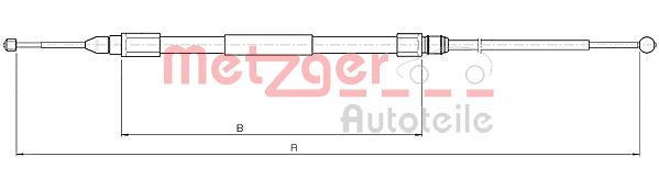 METZGER Тросик, cтояночный тормоз 10.4268