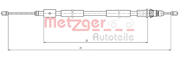 METZGER Тросик, cтояночный тормоз 10.4657